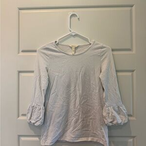 Matilda Jane white Ruffled 3/4 Sleeve Blouse